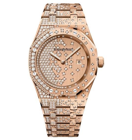 AAA Replica Audemars Piguet Royal Oak Quartz Pink Gold Watch 67654OR.ZZ.1264OR.01